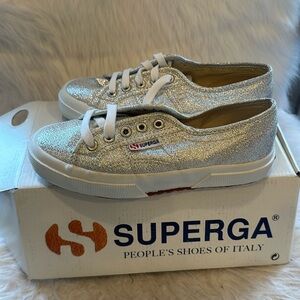 Brand new Silver superga